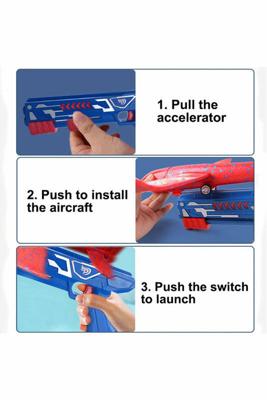 Foam Airplane Launcher Toy for Kids