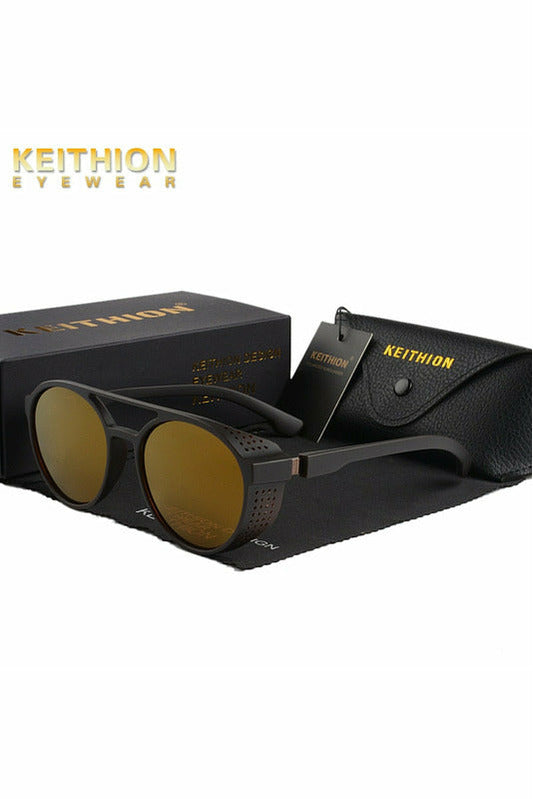 Round Polarized Sunglasses Steampunk