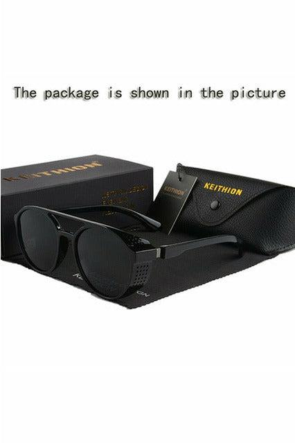 Round Polarized Sunglasses Steampunk