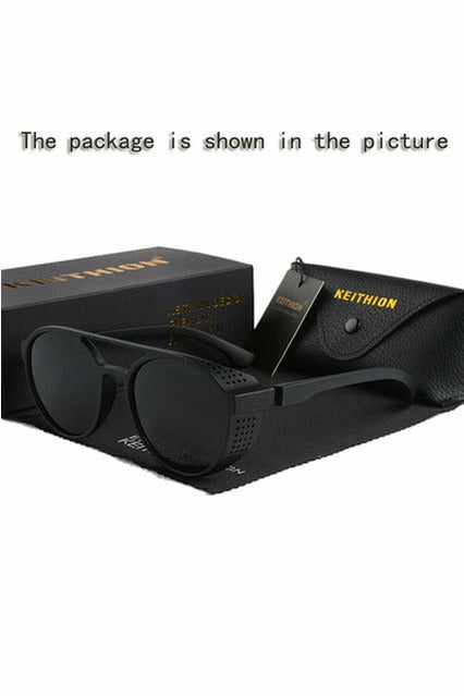 Round Polarized Sunglasses Steampunk