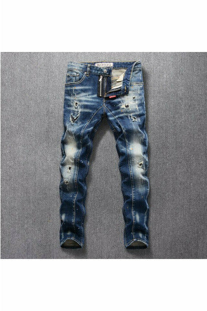 Retro Blue Slim Fit