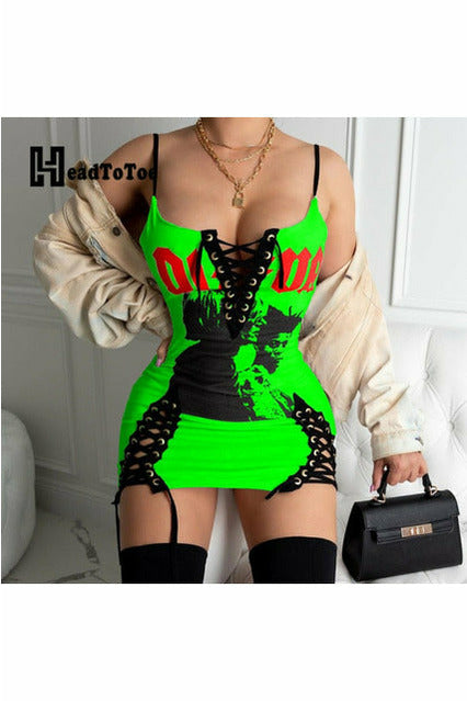 Spaghetti Strap Lace-up