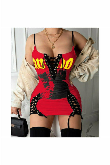 Spaghetti Strap Lace-up