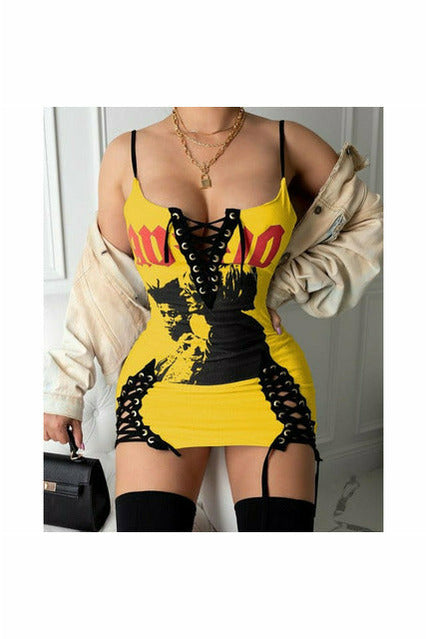 Spaghetti Strap Lace-up