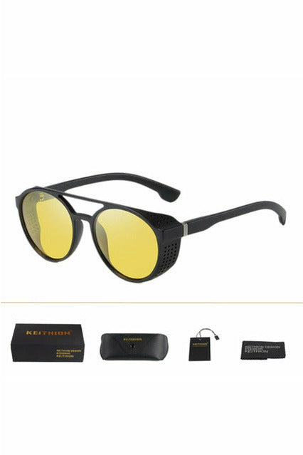 Round Polarized Sunglasses Steampunk