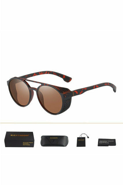 Round Polarized Sunglasses Steampunk