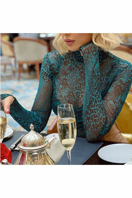 ArtnSoul™ - See-through Turtleneck Bodysuit