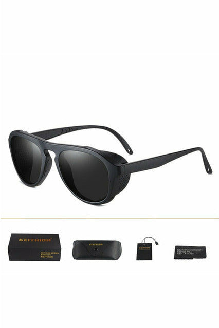Round Polarized Sunglasses Steampunk