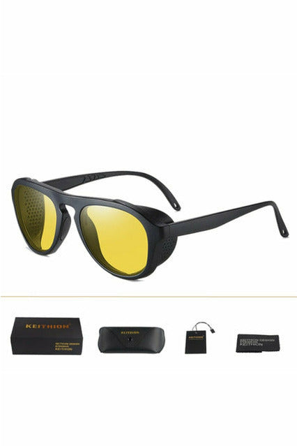 Round Polarized Sunglasses Steampunk