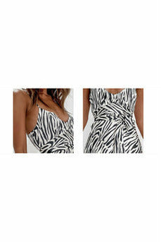 ARTNSOUL™ - Sexy Zebra Print Strap Dress