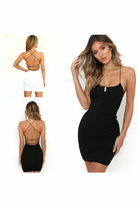 ARTNSOUL™ - Backless Sleeveless Party Mini Dress