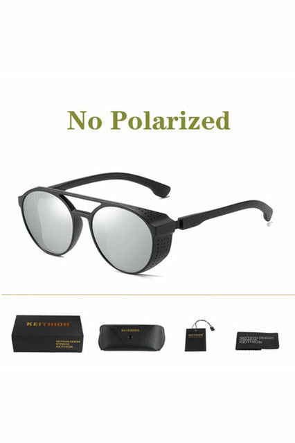 Round Polarized Sunglasses Steampunk