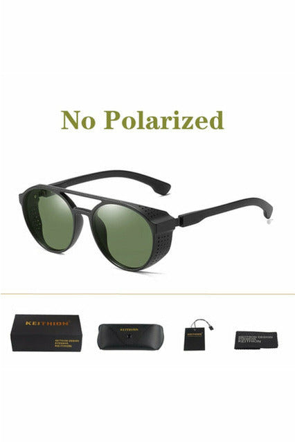 Round Polarized Sunglasses Steampunk
