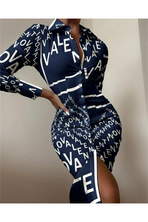 Long Sleeve Mid Dress Elegant