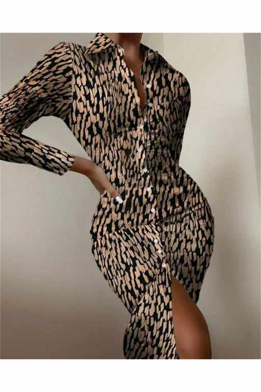 Long Sleeve Mid Dress Elegant
