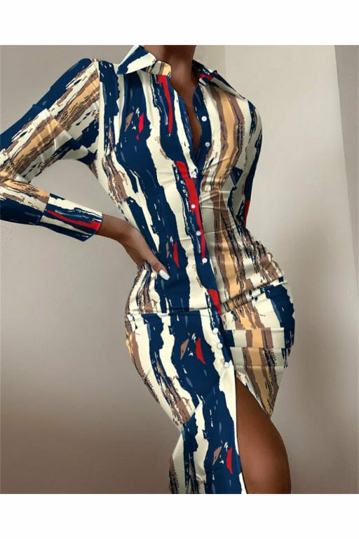 Long Sleeve Mid Dress Elegant