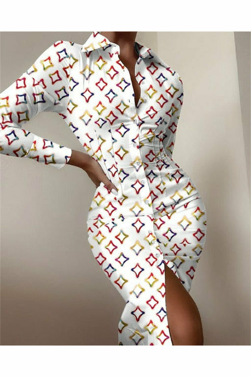 Long Sleeve Mid Dress Elegant