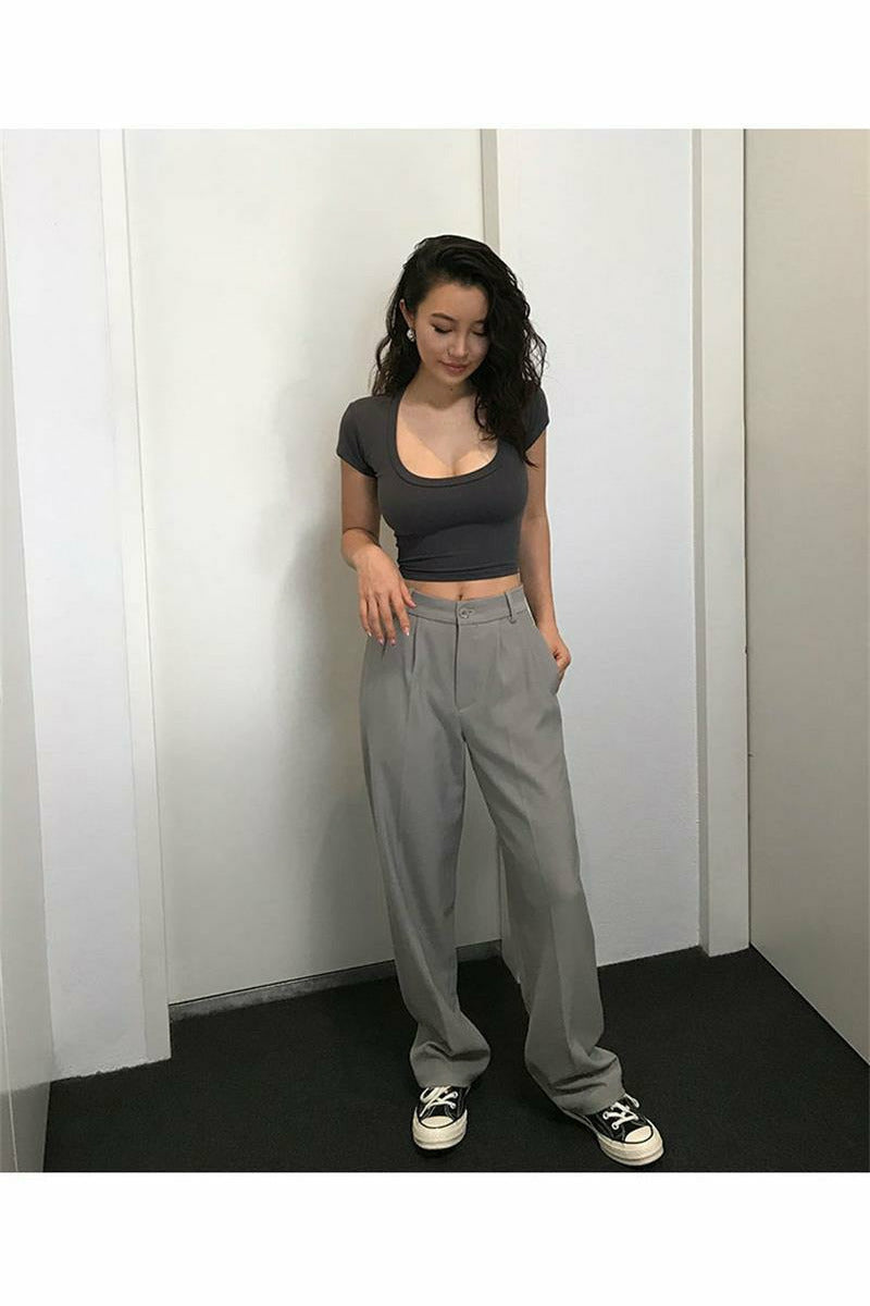 ArtnSoul™ - U-Neck Gray Tee Tank Tops