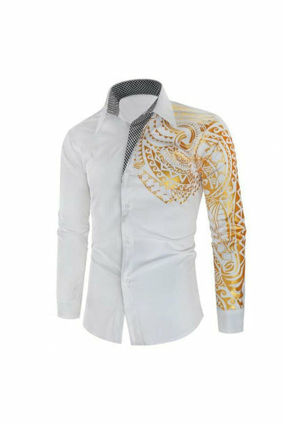 Gold Bronzing Button Down