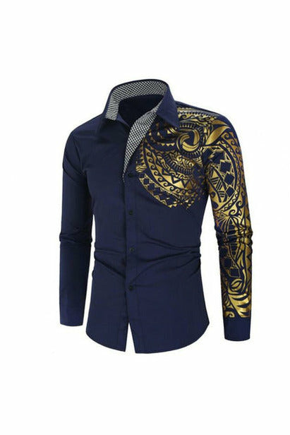Gold Bronzing Button Down