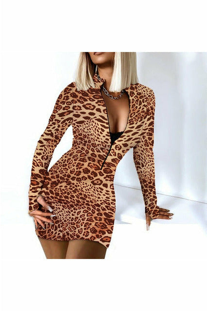 Sexy Long Sleeve Bodycon Mini Dress