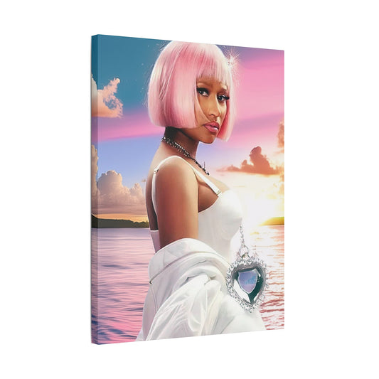 Minaj AI Satin Canvas, Stretched