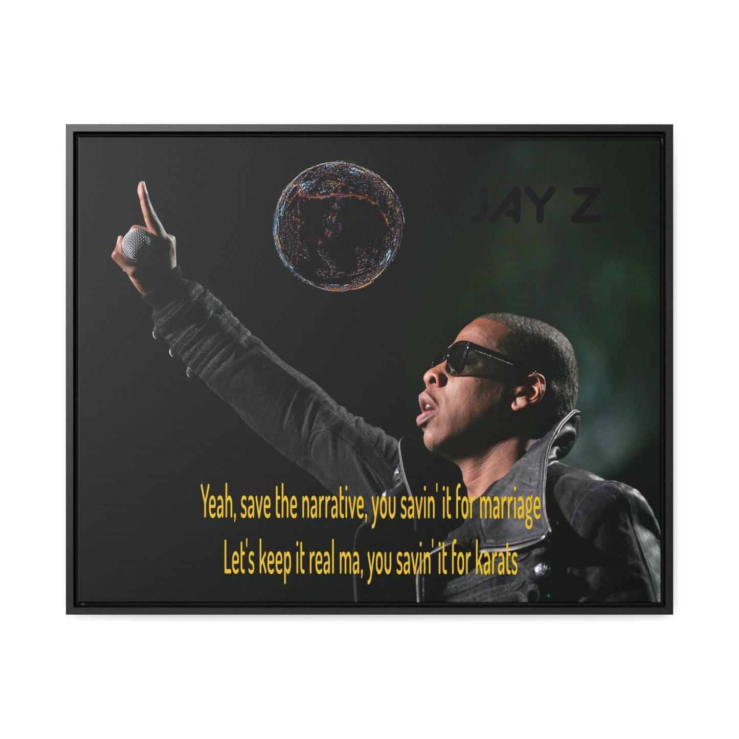 JAY Z Gallery Canvas Wraps, Horizontal Frame