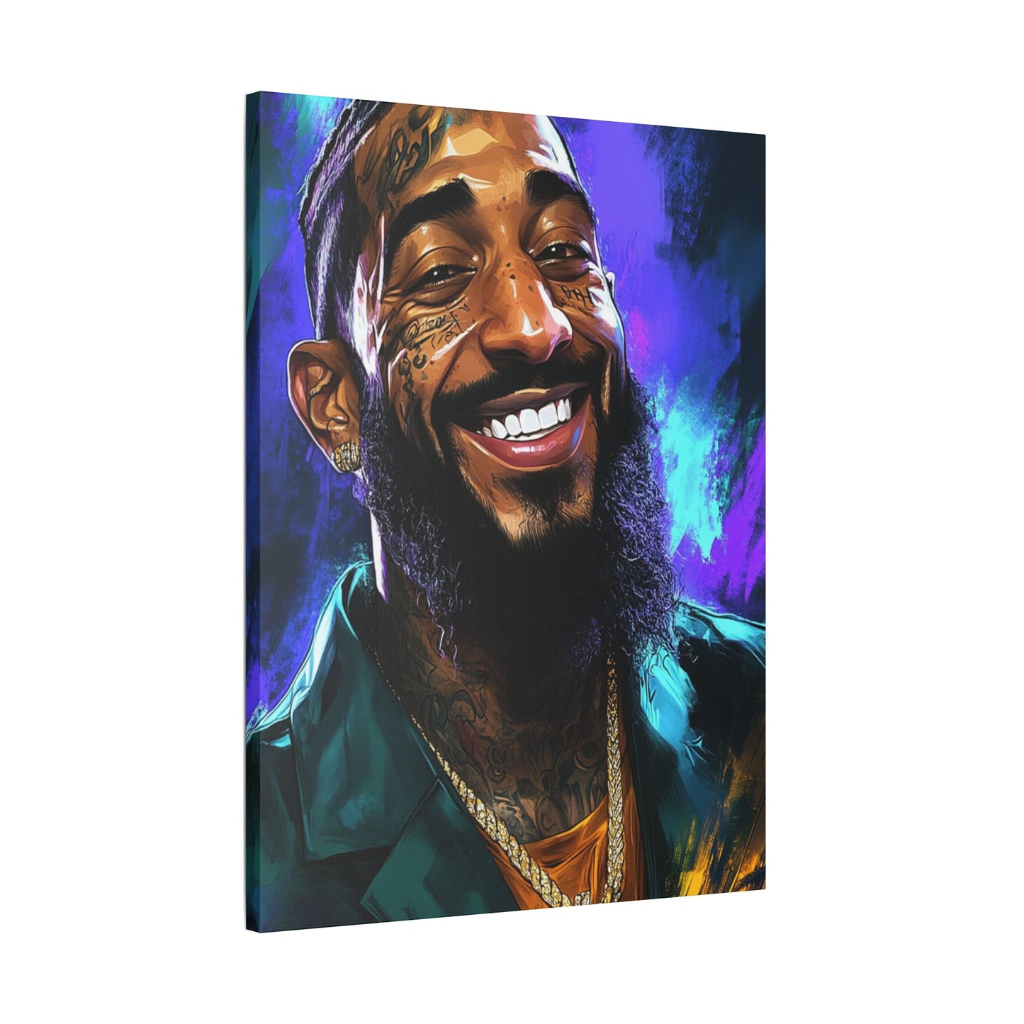 Nipsey AI Satin Canvas, Stretched