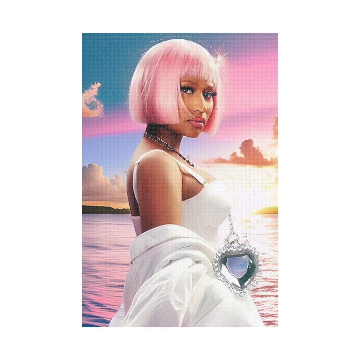 Minaj AI Satin Canvas, Stretched