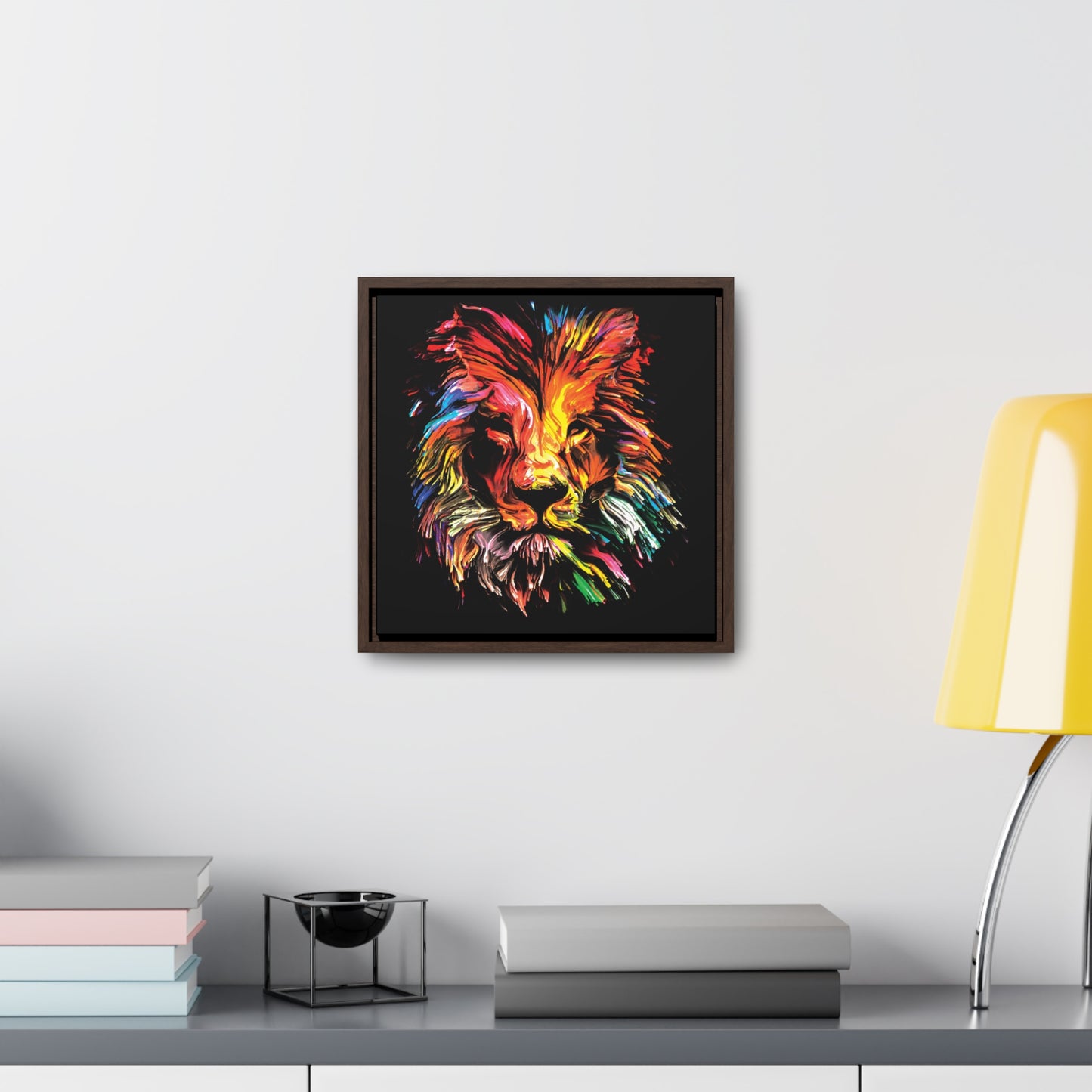 Lion, Gallery Canvas Wraps, Square Frame