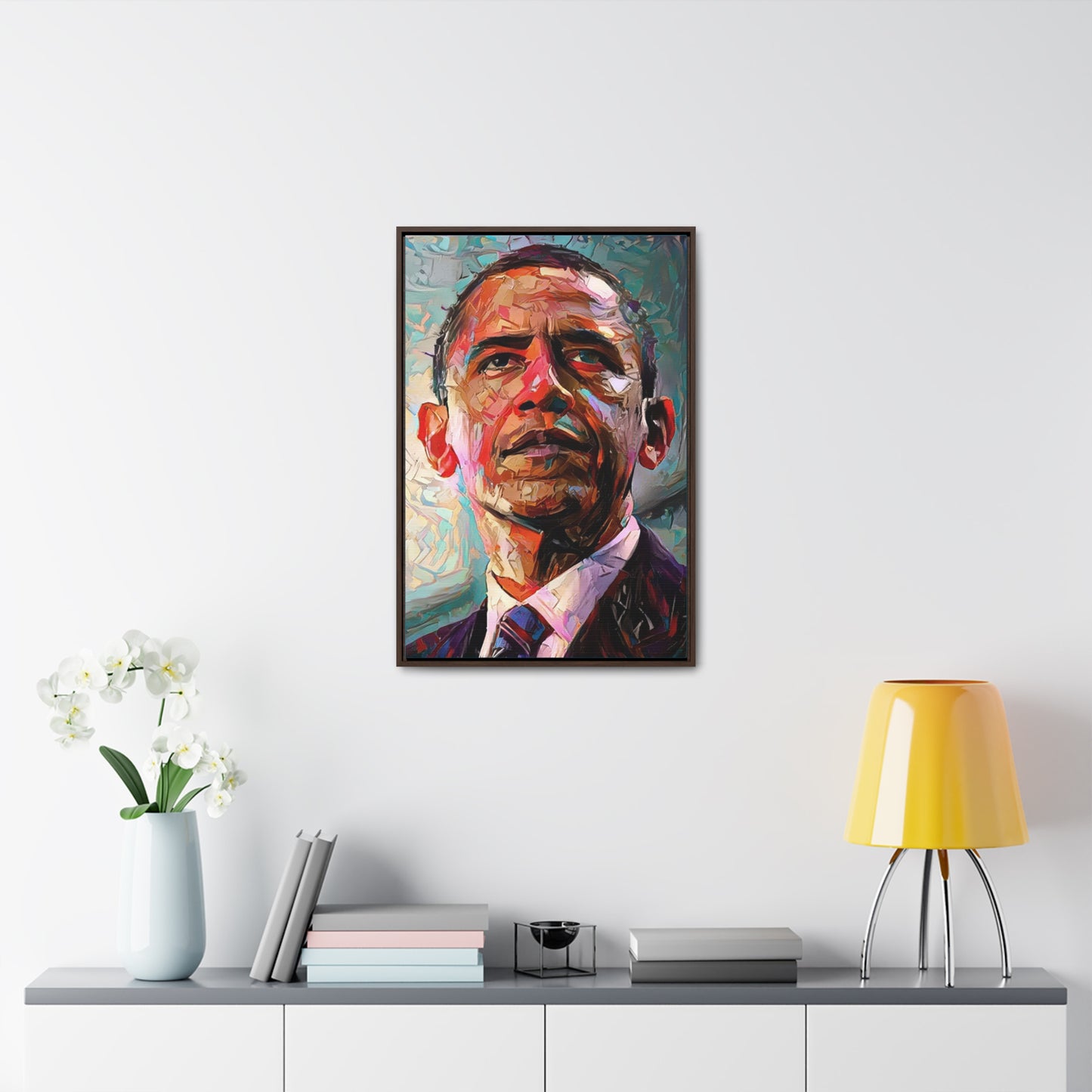 Obama Canvas Wraps, Vertical Frame