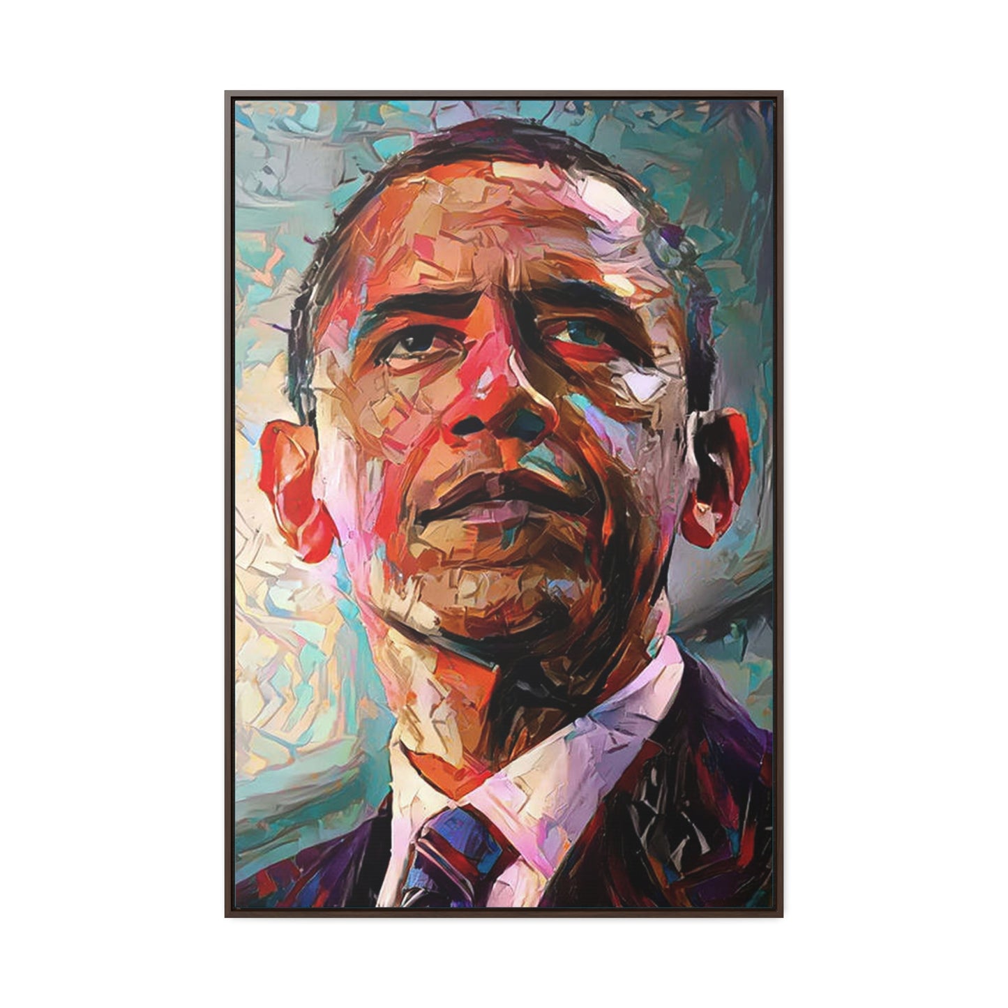 Obama Canvas Wraps, Vertical Frame