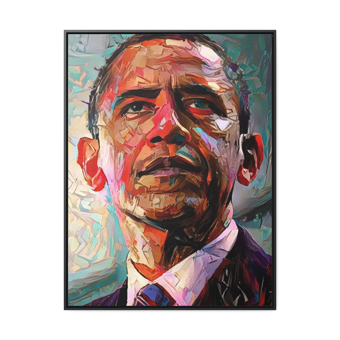 Obama Canvas Wraps, Vertical Frame