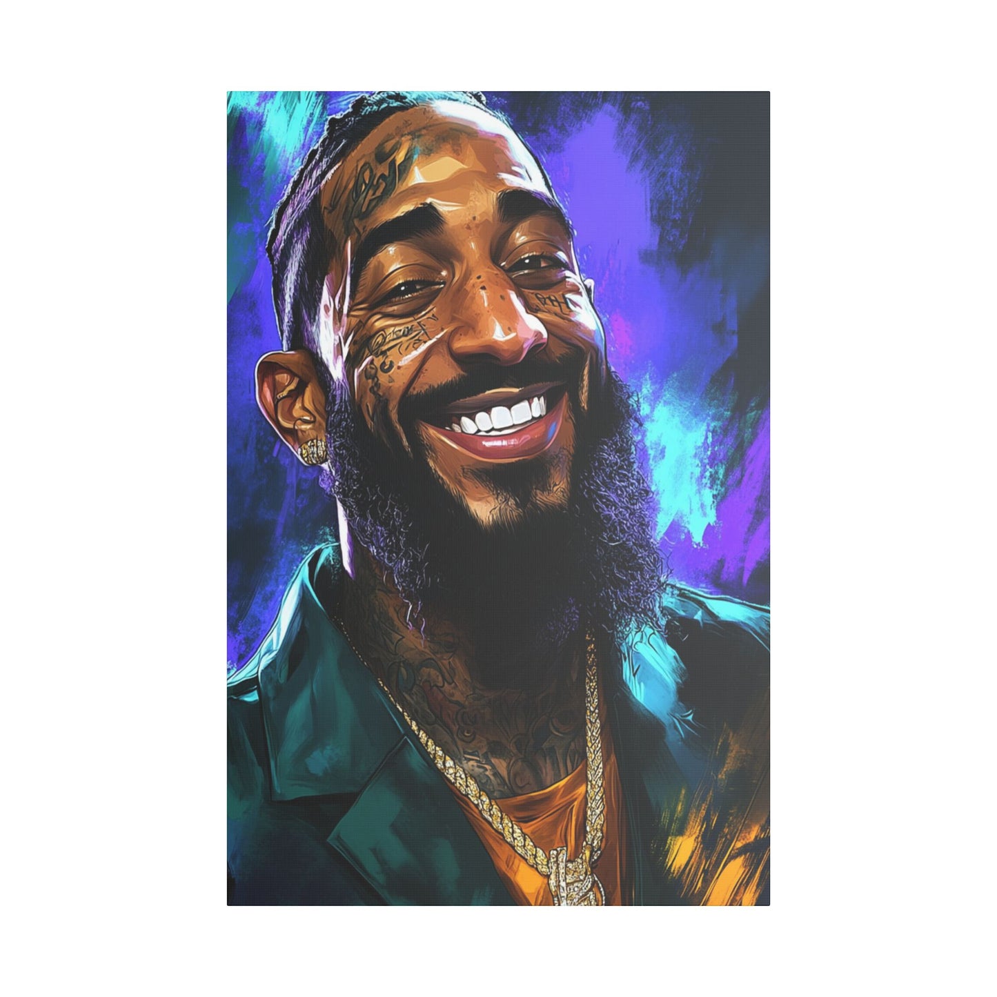 Nipsey AI Satin Canvas, Stretched