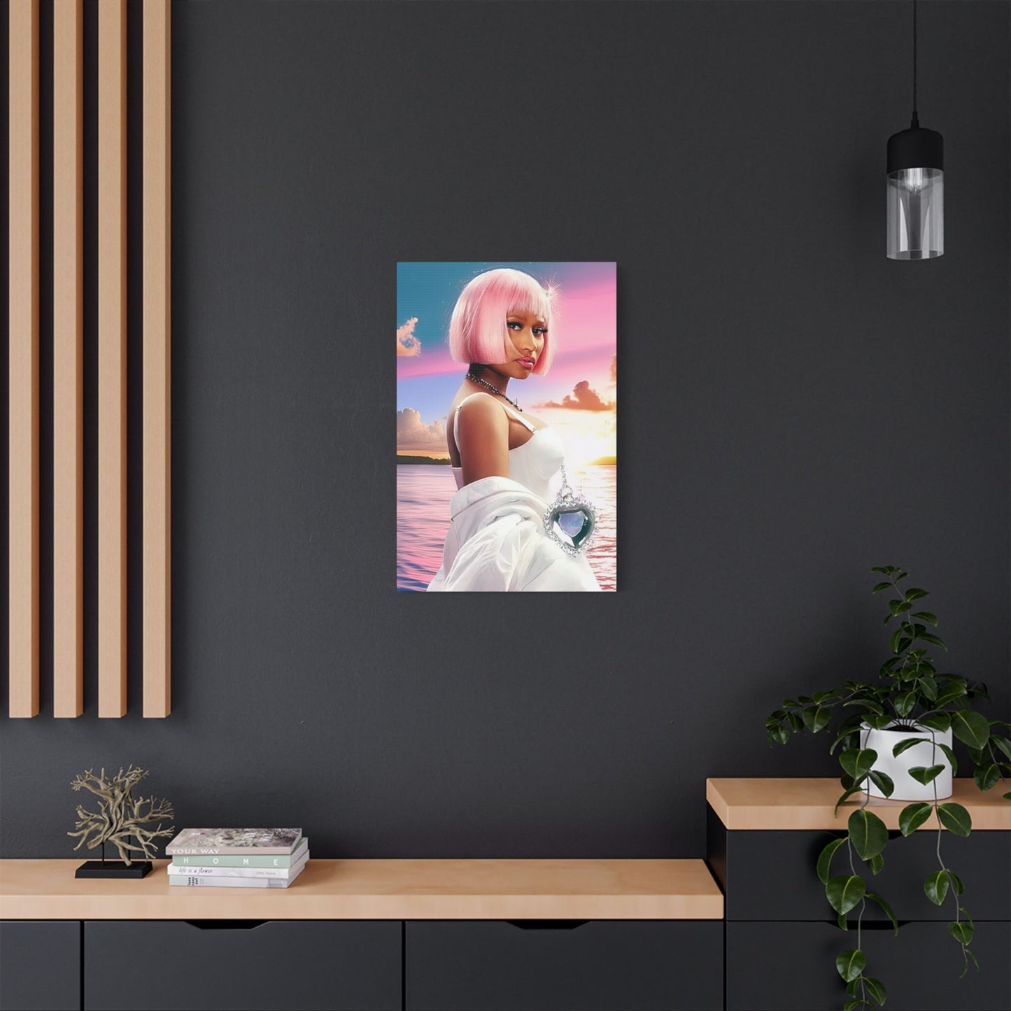 Minaj AI Satin Canvas, Stretched