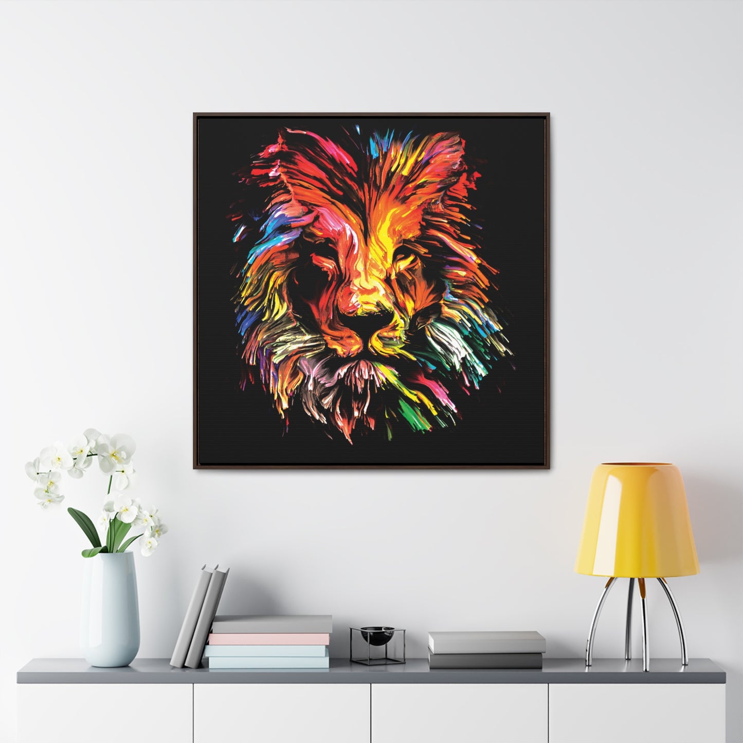 Lion, Gallery Canvas Wraps, Square Frame