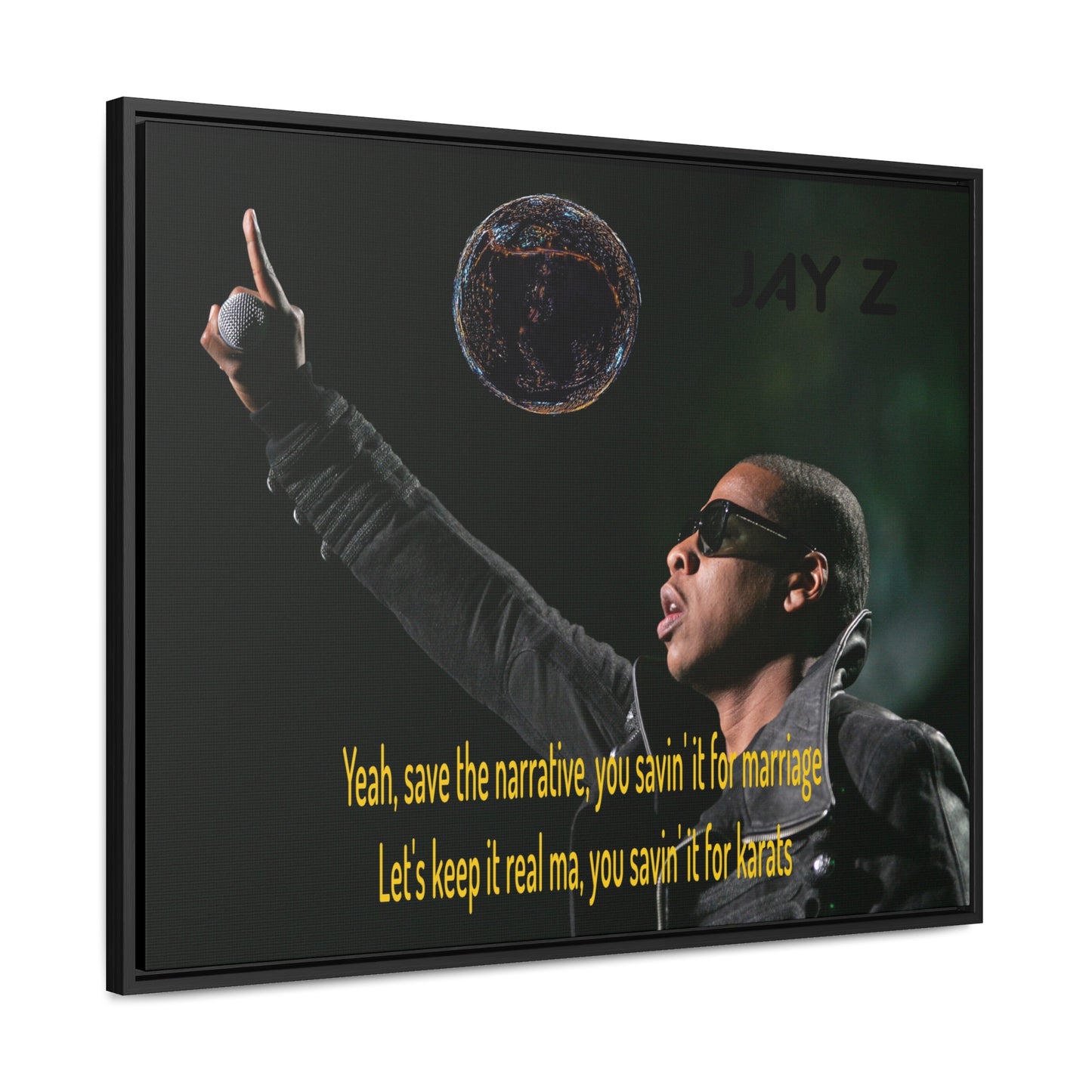 JAY Z Gallery Canvas Wraps, Horizontal Frame