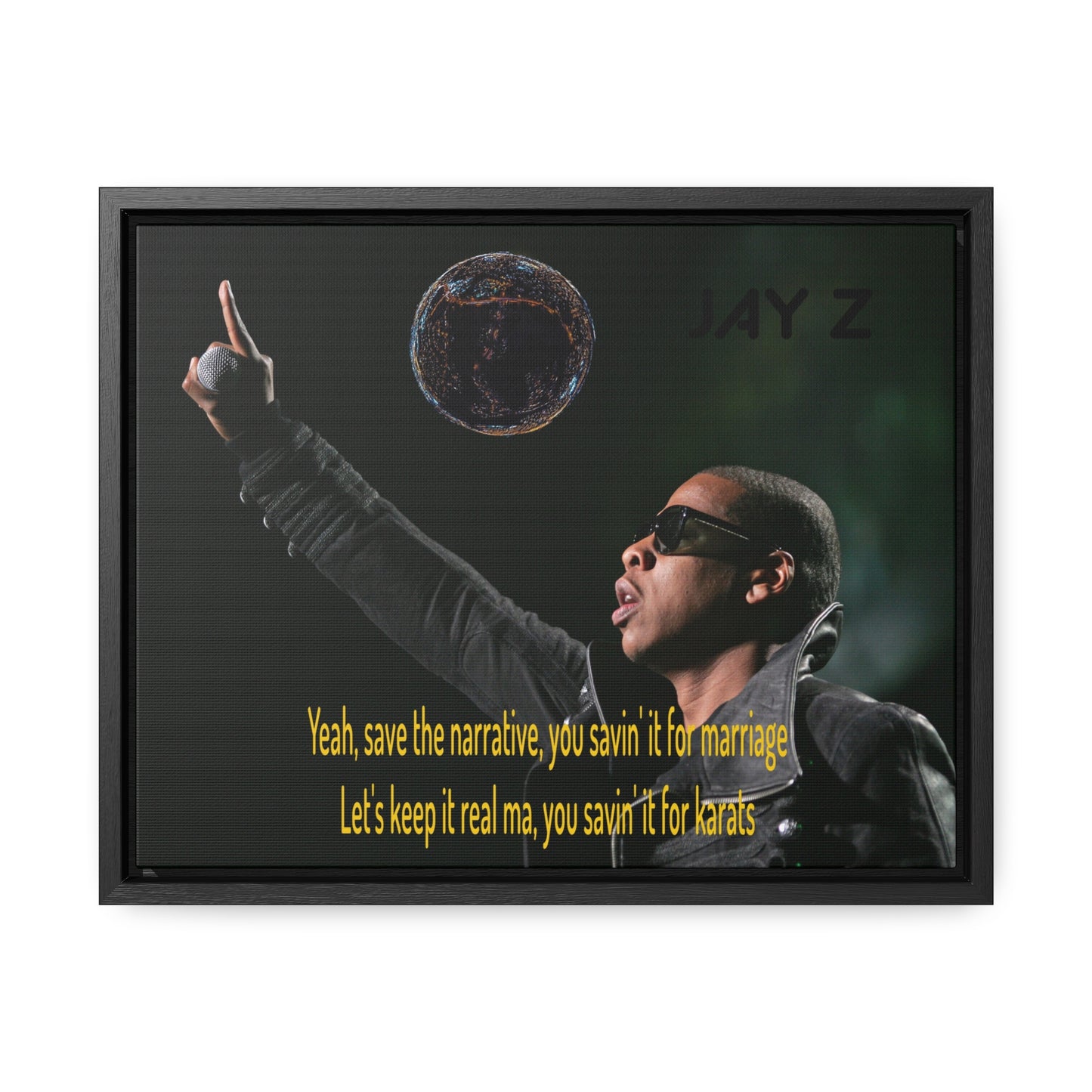 JAY Z Gallery Canvas Wraps, Horizontal Frame