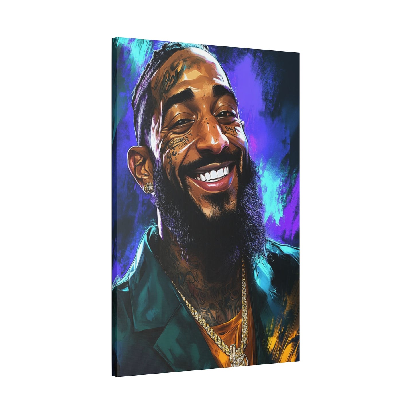 Nipsey AI Satin Canvas, Stretched