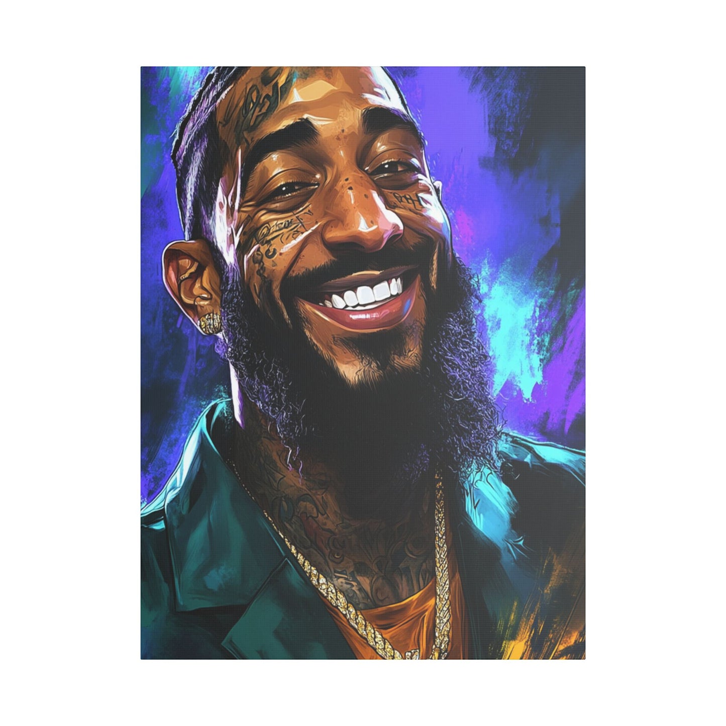 Nipsey AI Satin Canvas, Stretched