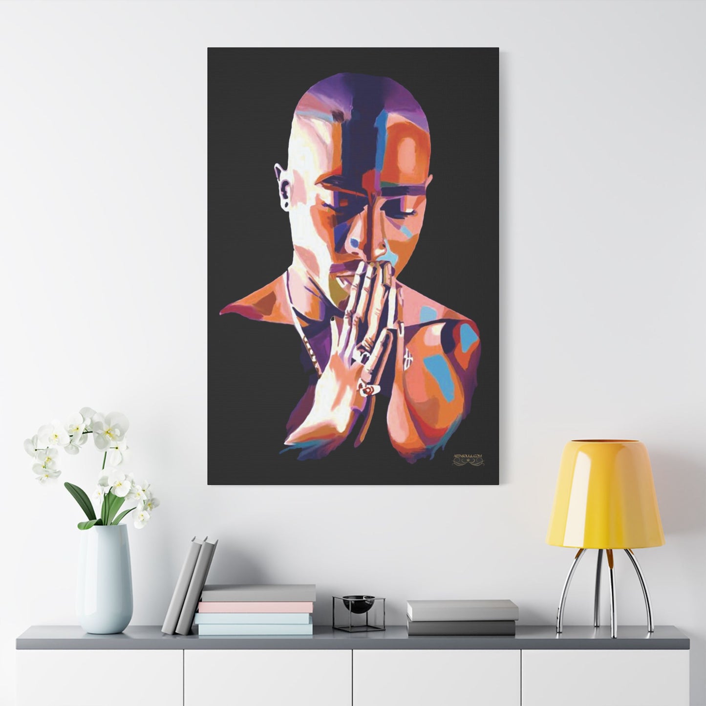 Celebrity ART  Satin Canvas, Stretched