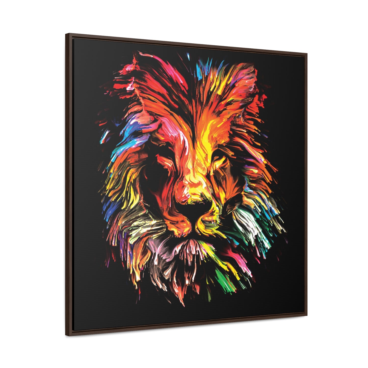 Lion, Gallery Canvas Wraps, Square Frame