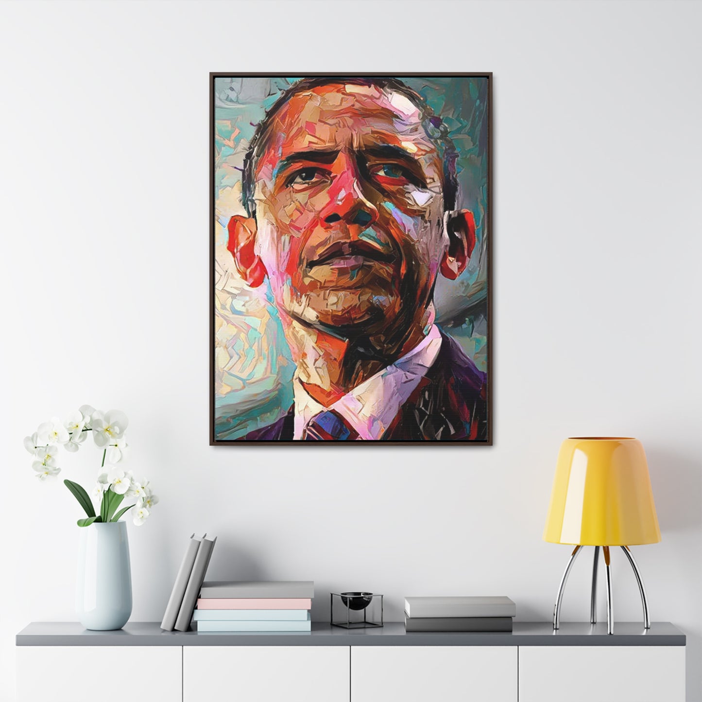 Obama Canvas Wraps, Vertical Frame