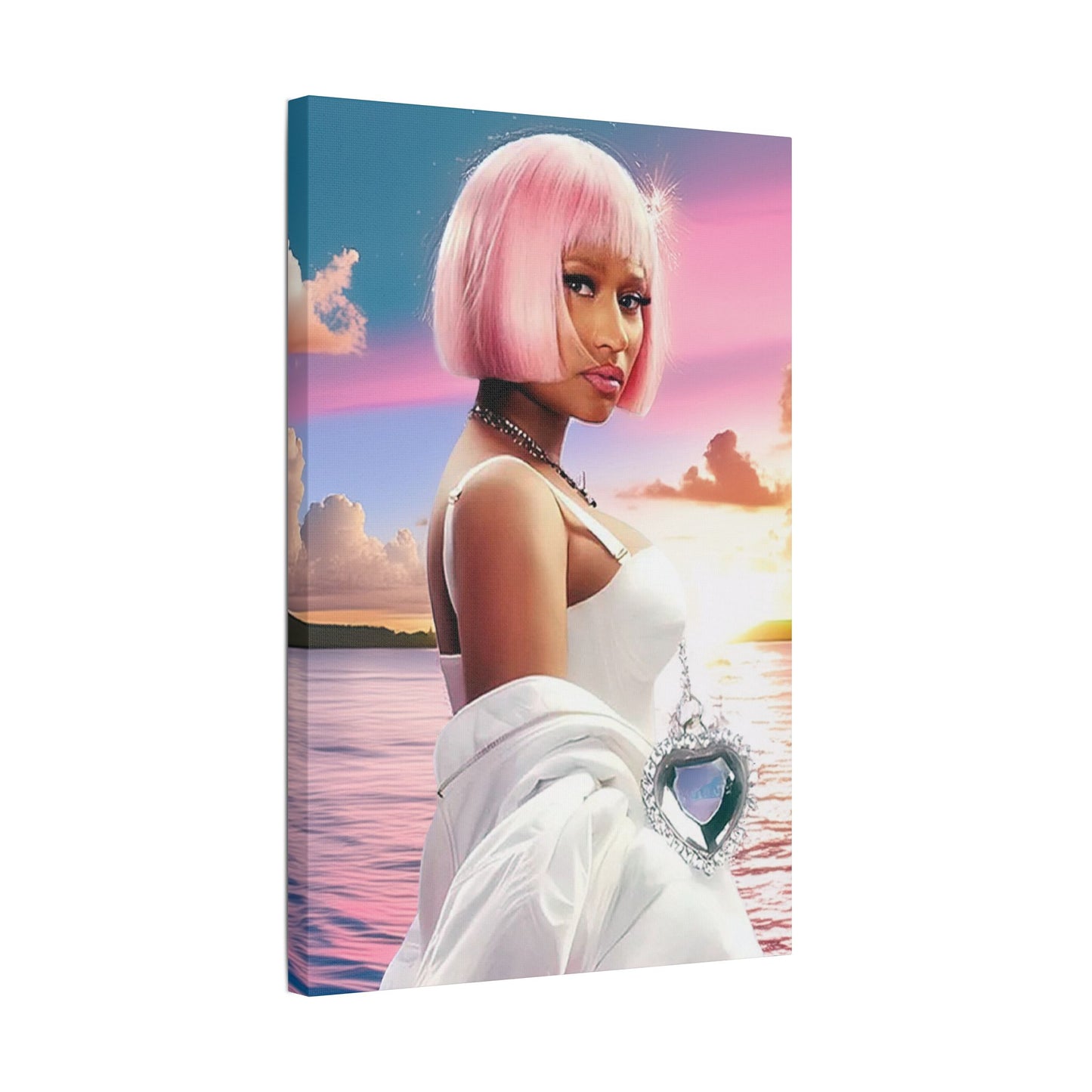 Minaj AI Satin Canvas, Stretched