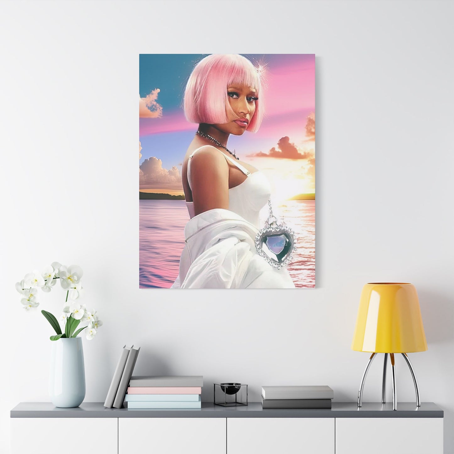 Minaj AI Satin Canvas, Stretched