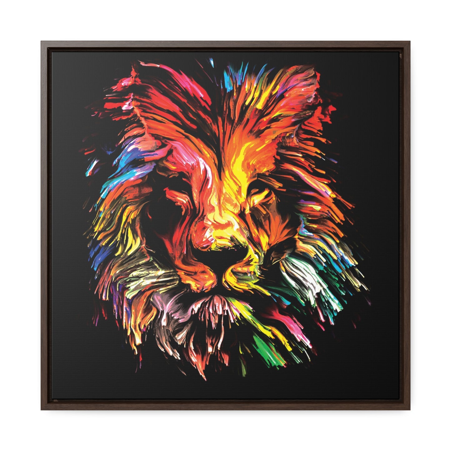 Lion, Gallery Canvas Wraps, Square Frame