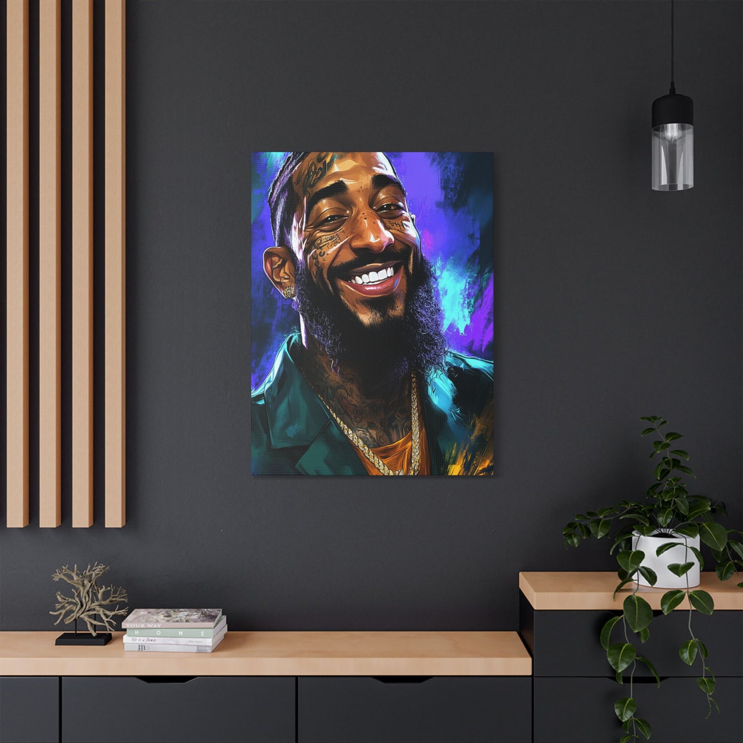 Nipsey AI Satin Canvas, Stretched