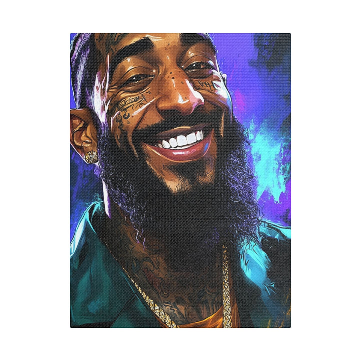 Nipsey AI Satin Canvas, Stretched