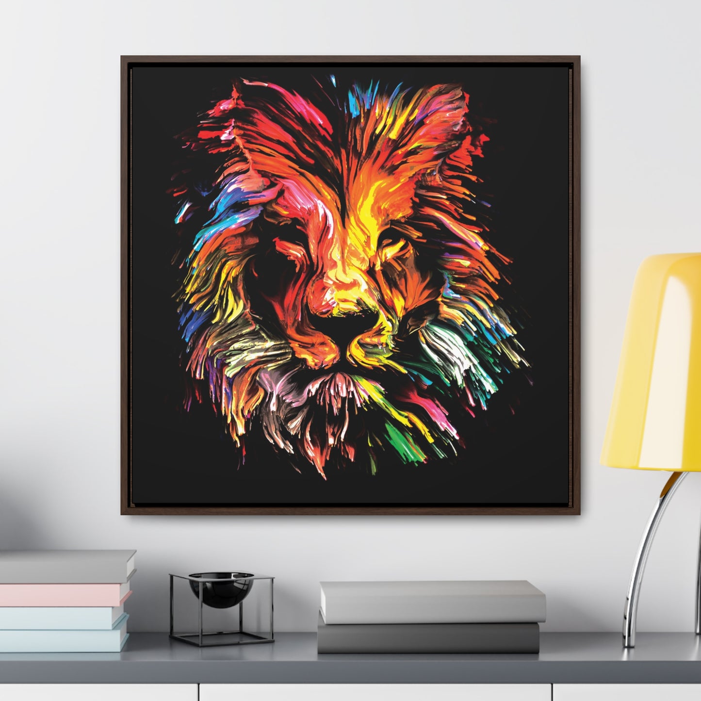 Lion, Gallery Canvas Wraps, Square Frame