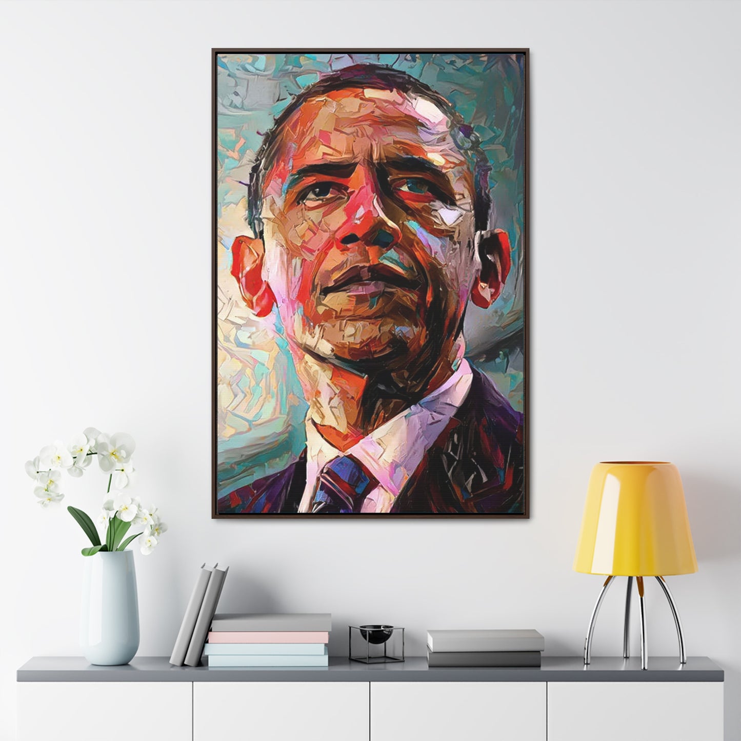 Obama Canvas Wraps, Vertical Frame